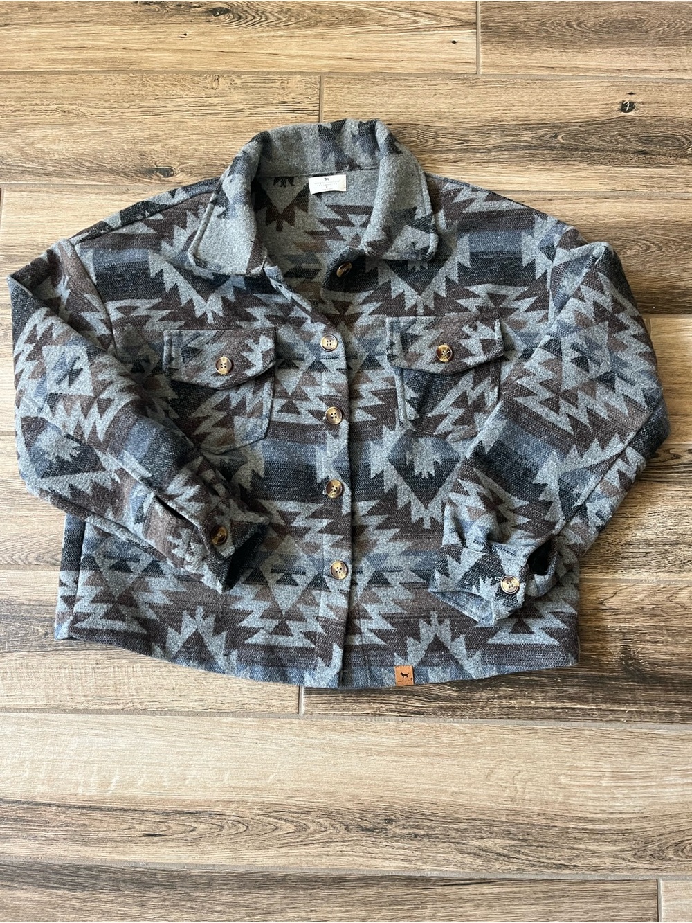 Simply Southern Aztec Print Button-Up Jacket